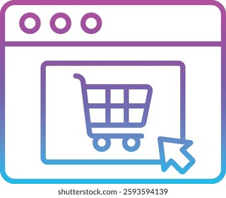Online Shopping vector icon. Can be used for printing, mobile and web applications.