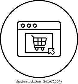 Online Shopping vector icon. Can be used for printing, mobile and web applications.