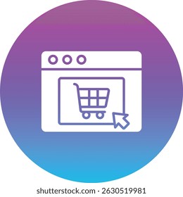 Icono de Vector de compras en línea. Se puede utilizar para aplicaciones de impresión, móviles y de Web.
