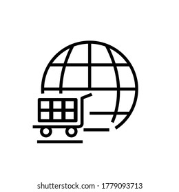 Online shopping vector icon collection. 