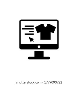 Colección de iconos de vectores de compras en línea. 