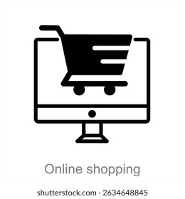 online shopping vector icon concept design