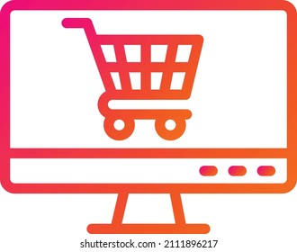 Online shopping Vector Icon Design Illustration