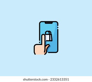 Online-Shopping-Vektorsymbol-Design