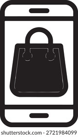 Icono de Vector de compras en línea para el comercio electrónico