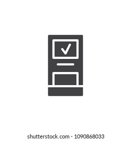 Online shopping vector icon. filled flat sign for mobile concept and web design. Completed Task simple solid icon. Symbol, logo illustration. Pixel perfect vector graphics