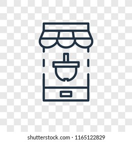 Online shopping vector icon isolated on transparent background, Online shopping logo concept