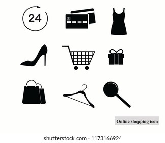  Online shopping vector icon set 