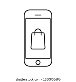 Online shopping vector icon. online shop icon vector illustration
