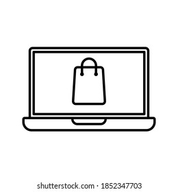 Online shopping vector icon. online shop icon vector illustration