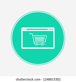 Online shopping vector icon sign symbol