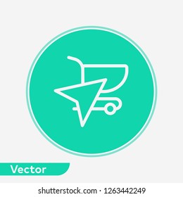 Online shopping vector icon sign symbol