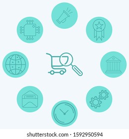 Online shopping vector icon sign symbol