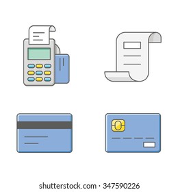 Online shopping vector icons