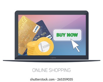 Online shopping vector illustration