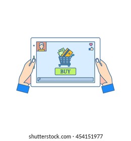 Online Shopping. Vector Illustration.
