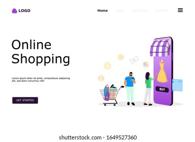 Online Shopping Vector Illustration Concept, Suitable for web landing page, ui, mobile app, editorial design, flyer, banner, and other related occasion
