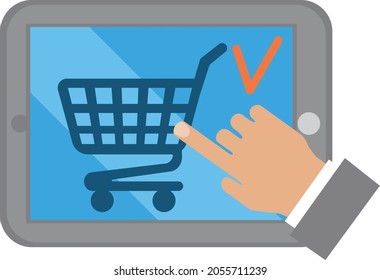 Online shopping vector illustration design