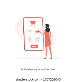 Online shopping vector illustration. Premium quality.
