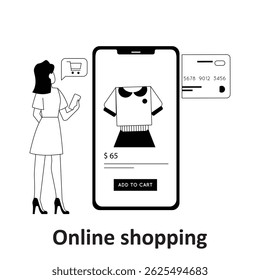 Online shopping Vector illustration which can easily modify or edit

