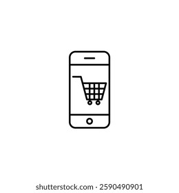 Online Shopping vector line icon icons design