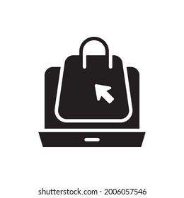 Online Shopping vector solid icon. Marketing and advertising symbol EPS 10 file
