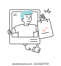 Online shopping  Vector Style Illustration 