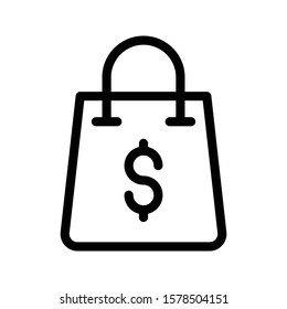 online shopping vector thin line icon 