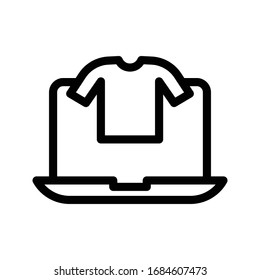 online shopping vector thin line icon 