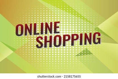 Online shopping word concept vector illustration with lines modern futuristic 3d style for landing page template ui web mobile app poster banner flyer background gift card coupon label wallpaper