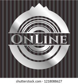 Online silvery shiny badge