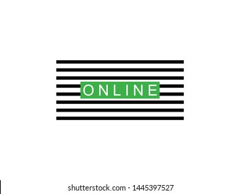 Online Slogan  t shirt graphic design, vector artistic illustration graphic style, vector, poster.