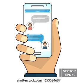 Online sms communication via mobile device. Negotiation.