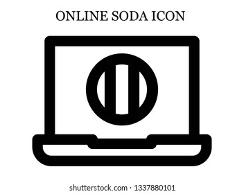 online Soda icon. Editable online Soda icon for web or mobile.