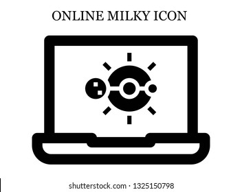 online Solar system icon. Editable online Solar system icon for web or mobile.
