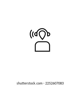 online speech communication icon or logo isolated on white background