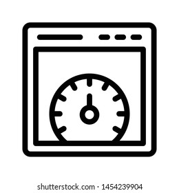 online speed thin line vector icon