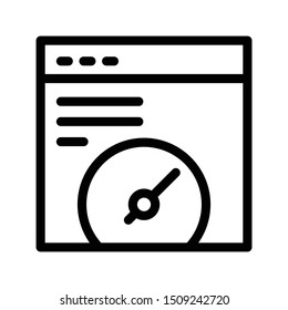 online speed thin line vector icon