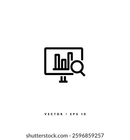 Online Statistics Icon. Editable Stroke