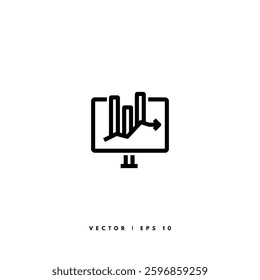 Online Statistics Icon. Editable Stroke