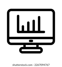 icono de estadísticas en línea o logotipo símbolo de signo aislado ilustración vectorial de alta calidad estilo negro iconos vectoriales
