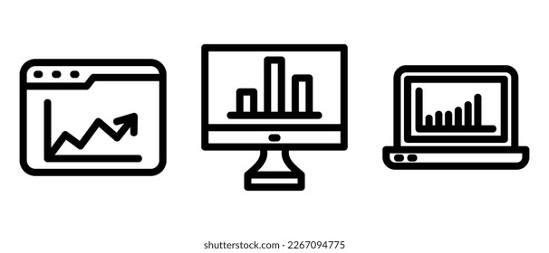 online statistics icon or logo isolated sign symbol vector illustration - high quality black style vector icons
