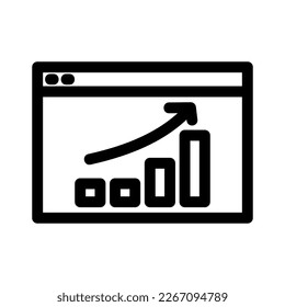 online statistics icon or logo isolated sign symbol vector illustration - high quality black style vector icons

