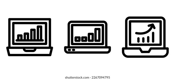 online statistics icon or logo isolated sign symbol vector illustration - high quality black style vector icons
