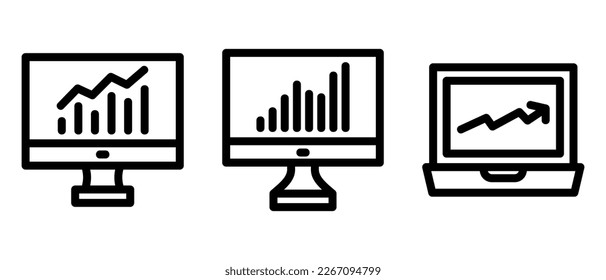 online statistics icon or logo isolated sign symbol vector illustration - high quality black style vector icons
