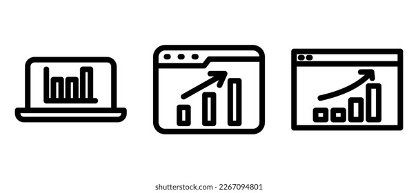 online statistics icon or logo isolated sign symbol vector illustration - high quality black style vector icons
