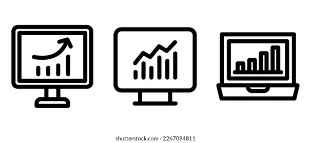 online statistics icon or logo isolated sign symbol vector illustration - high quality black style vector icons
