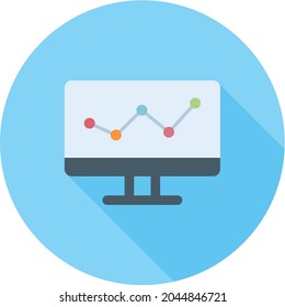 Online Statistics icon vector image. Can also be used for Physical Fitness. Suitable for mobile apps, web apps and print media.