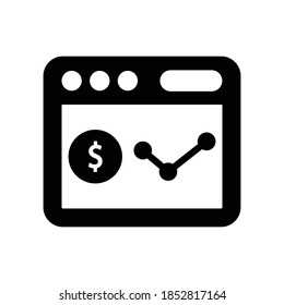 Online statistics icon.graph,financial (vector illustration)