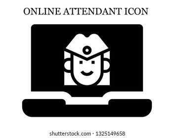 online Stewardess icon. Editable online Stewardess icon for web or mobile.